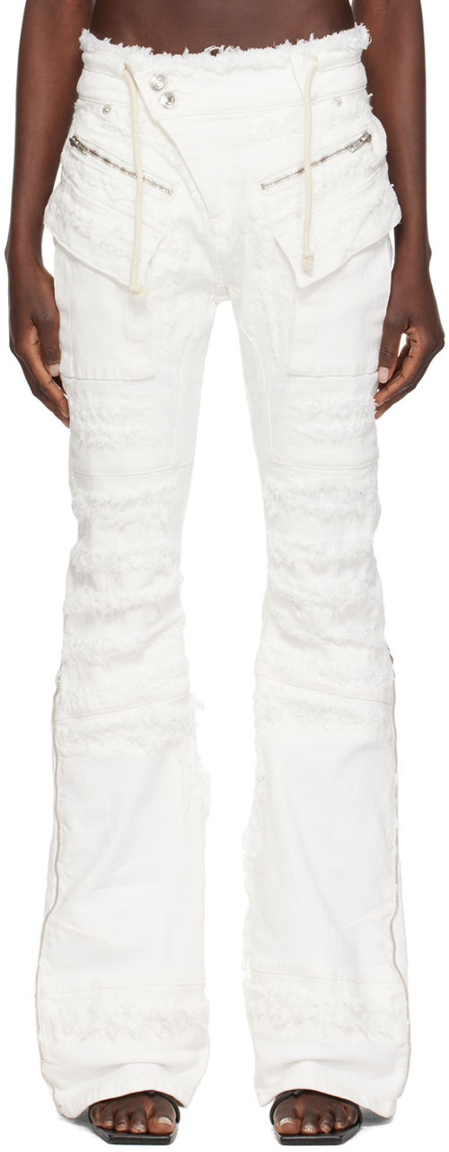 Ottolinger White Frayed Jeans