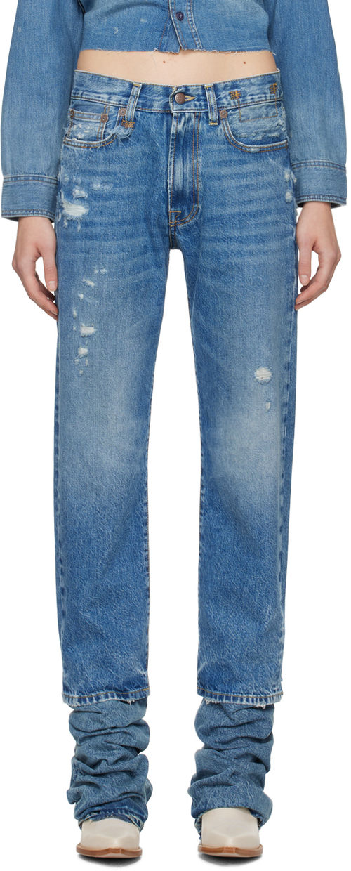 R13 Blue Boyfriend Jeans