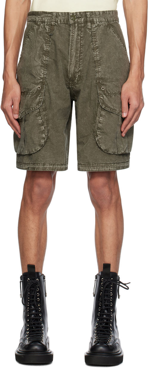 R13 Khaki Pocket Shorts