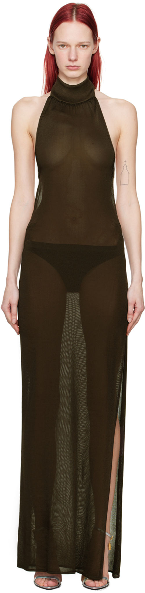 TOM FORD Brown Evening Maxi...