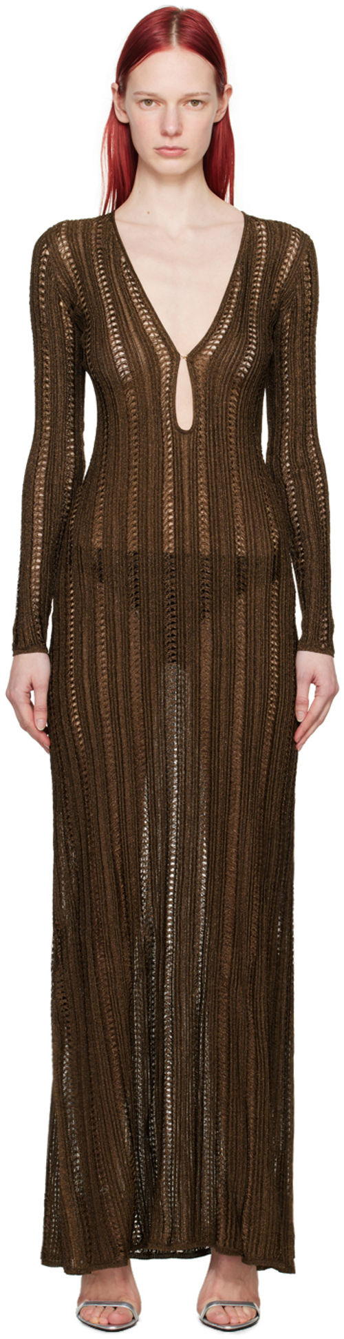 TOM FORD Brown Evening Maxi...