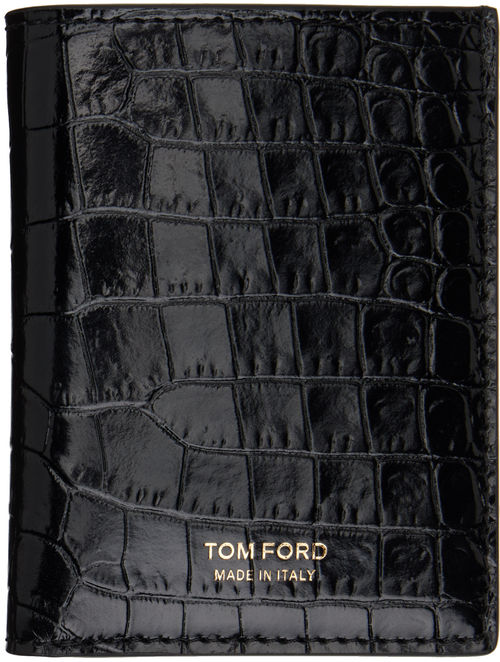 TOM FORD Black Printed Croc...