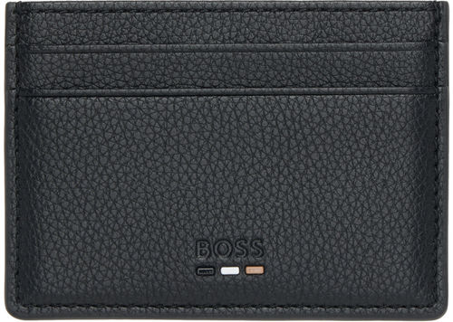 BOSS Black Striped Card Holder