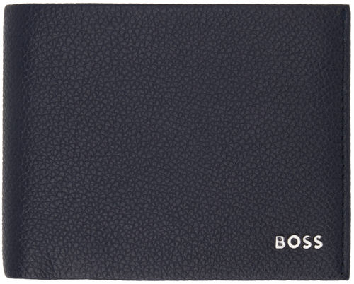 BOSS Navy Grained Leather...