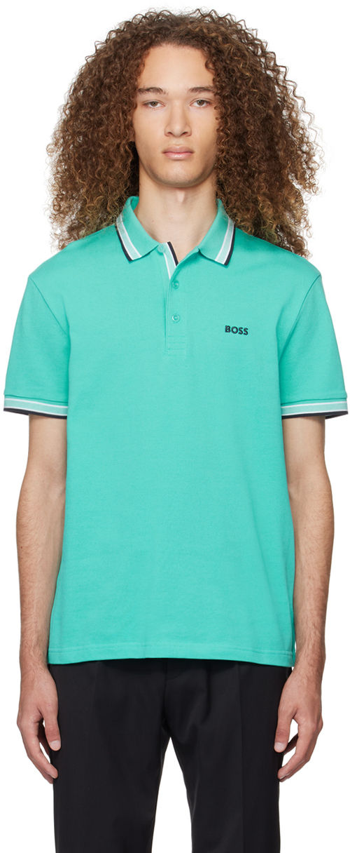 BOSS Blue Striped Polo