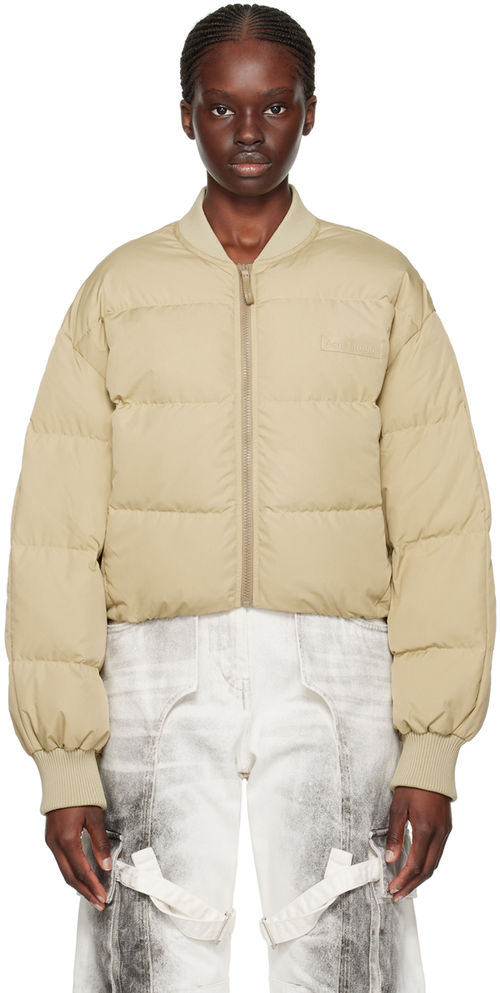 Off-White Quilted Faux-Fur Down Jacket