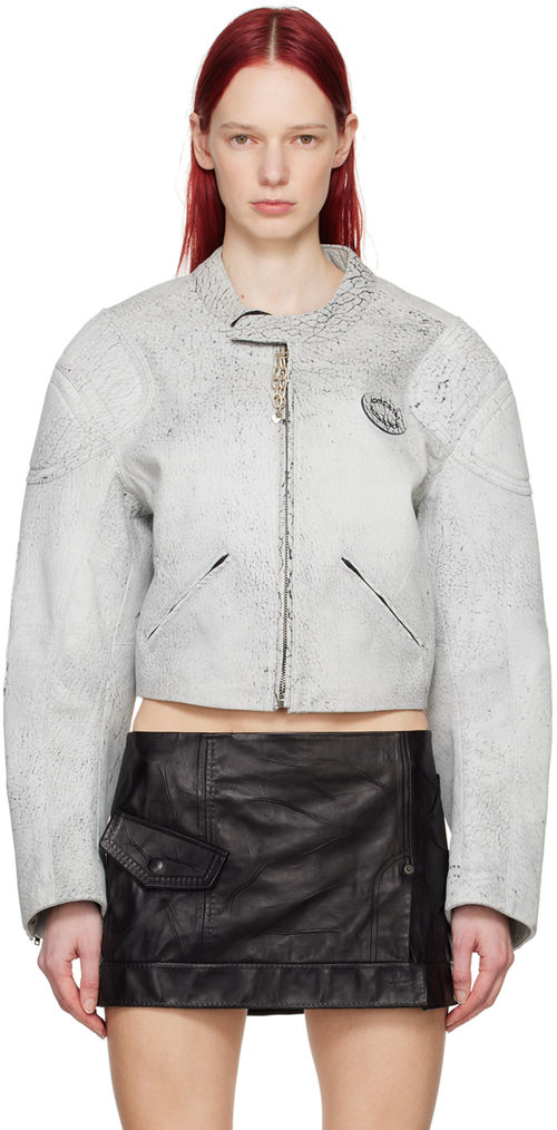 Acne Studios Gray Cracked...