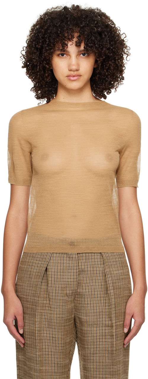 Acne Studios Beige Sheer...