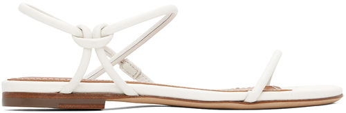 Staud White Laurel Sandals