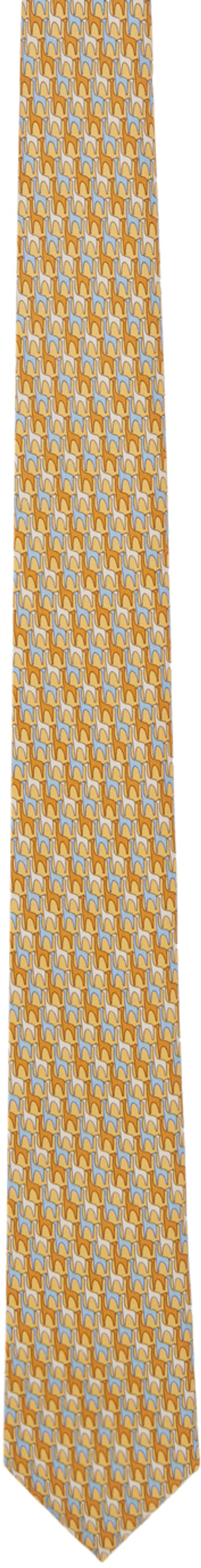 ZEGNA Yellow Silk Tie