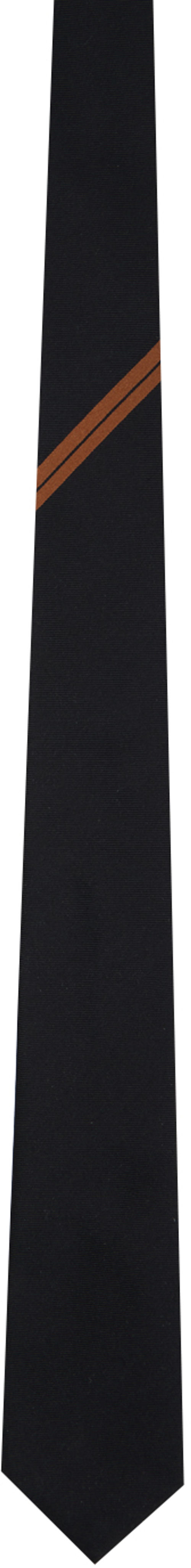 ZEGNA Black Silk Jacquard Tie