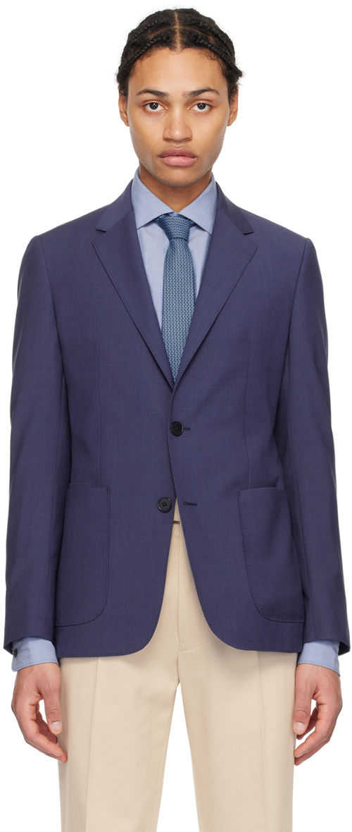 ZEGNA Navy Notched Blazer