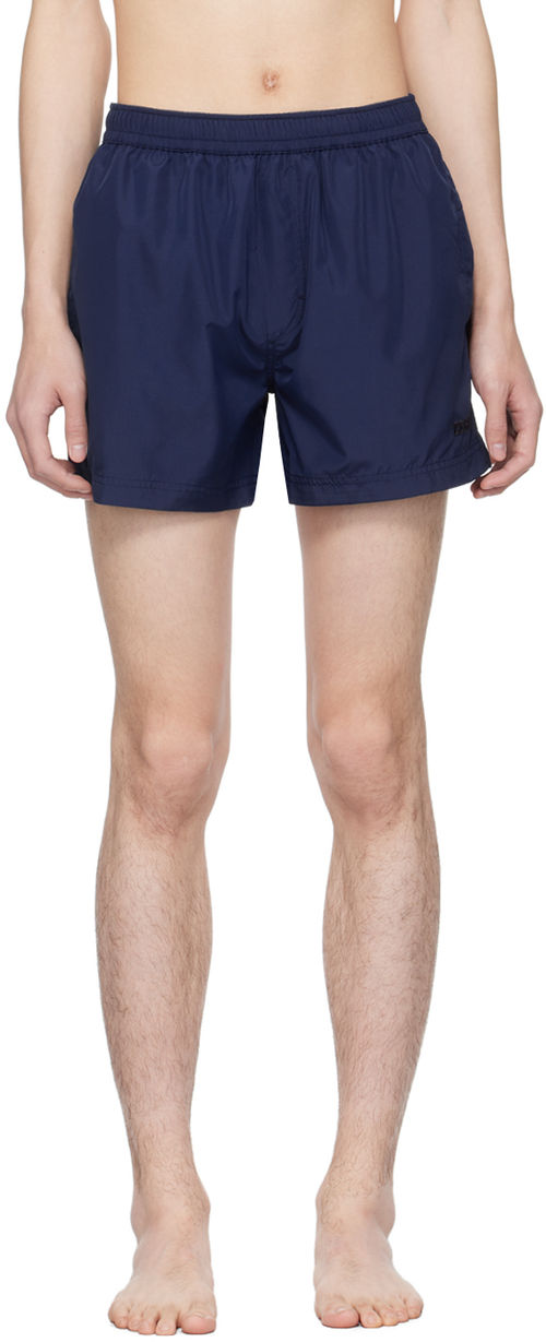 ZEGNA Navy Drawstring Swim...