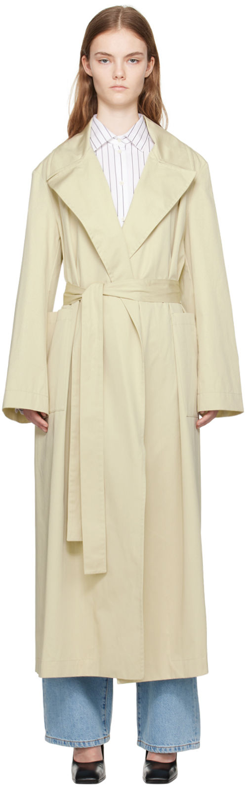 Róhe Beige Self-Tie Trench...