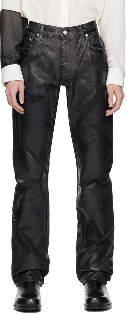 Helmut Lang Black Foiled Jeans