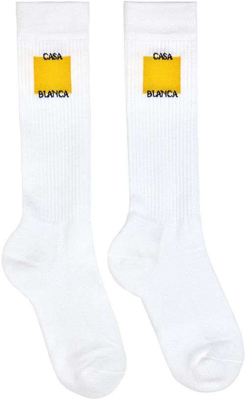 Casablanca White Square Socks