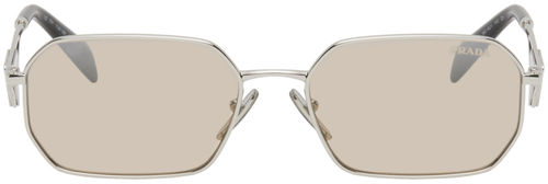 Prada Eyewear Silver Triangle...