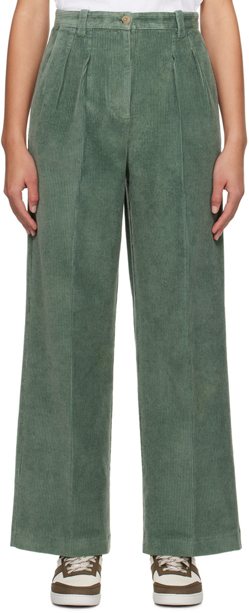 A.P.C. Green Tressie Trousers