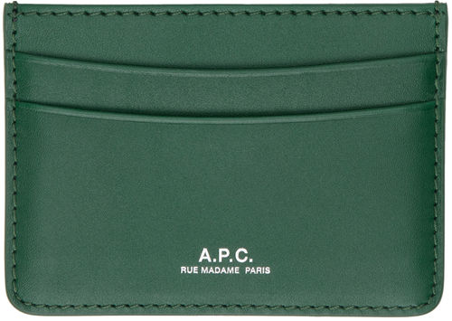 A.P.C. Green André Card Holder