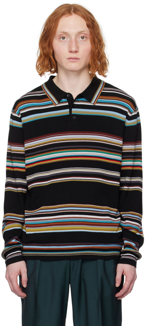 Paul Smith Black Striped Polo