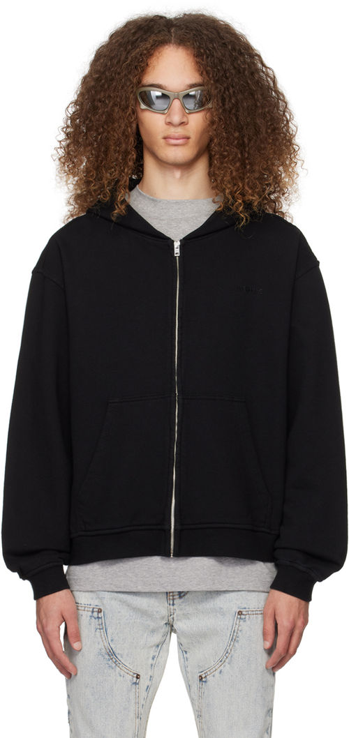 We11done Black Zip-Up Hoodie