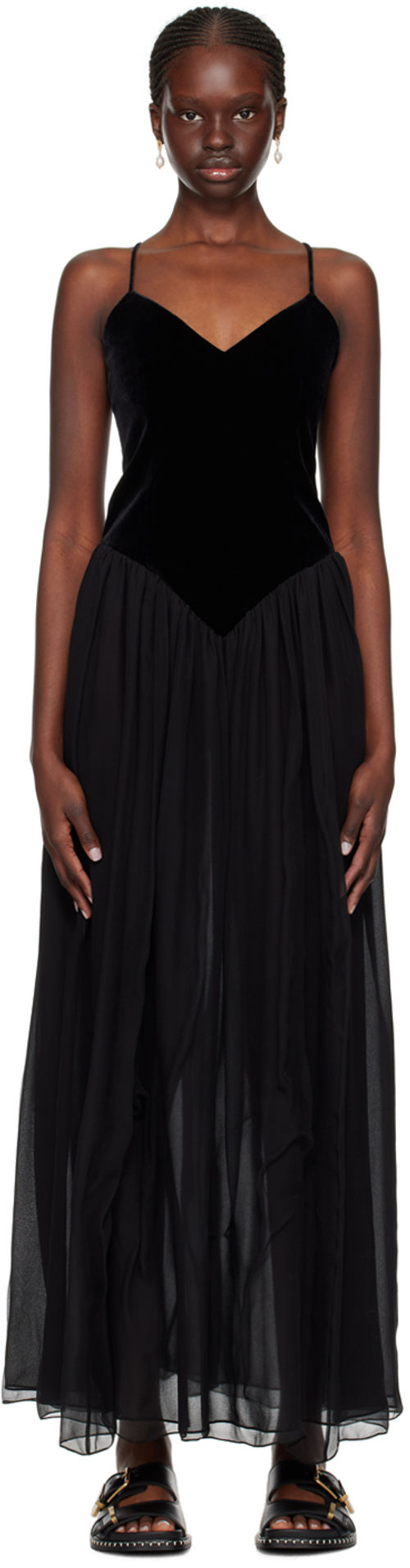 Chloé Black Evening Maxi Dress