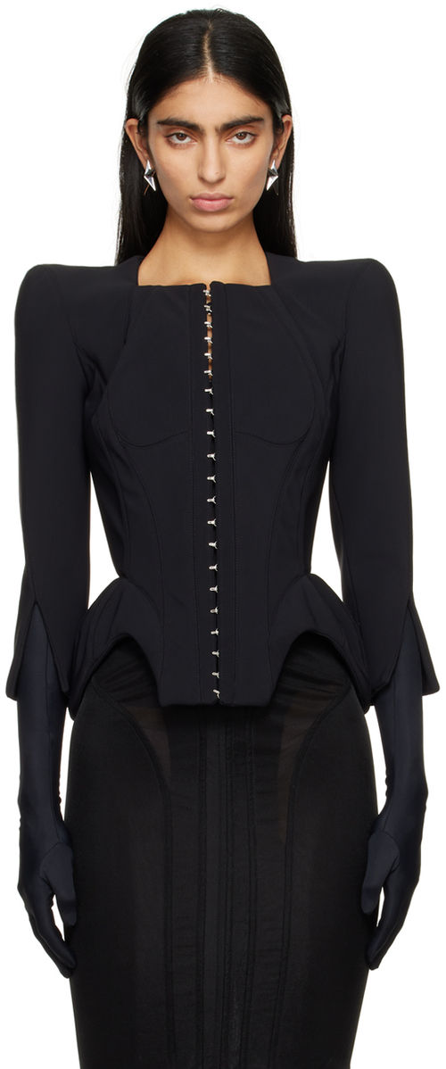 Mugler Black Curvy Jacket