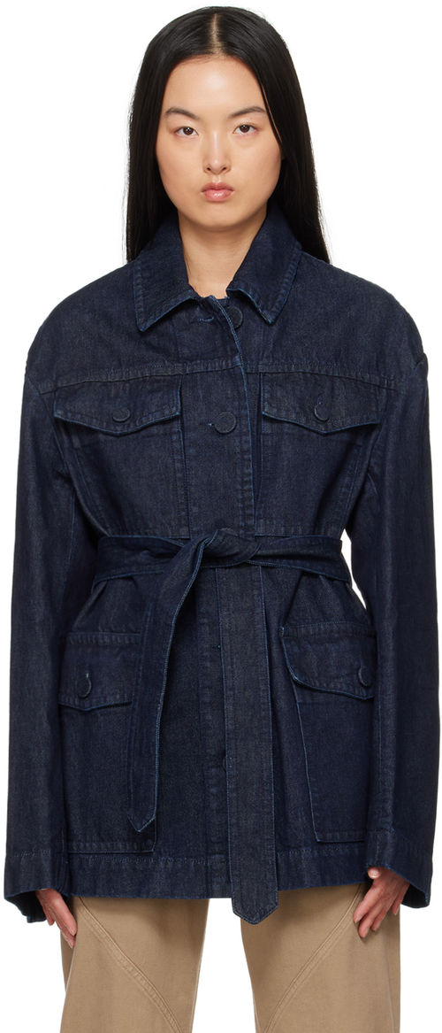 Dries Van Noten Indigo Belted...