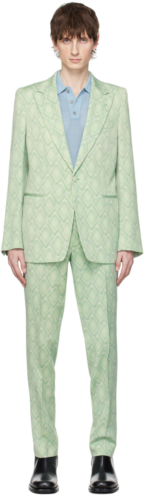 Dries Van Noten Green Slim...