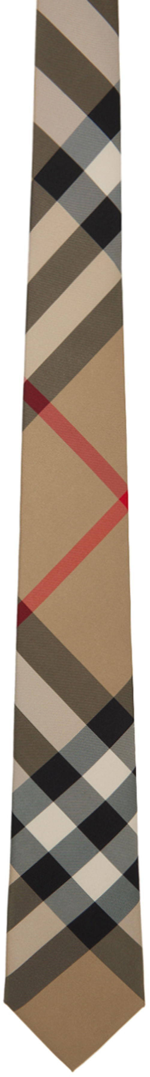 Burberry Beige Checked Tie