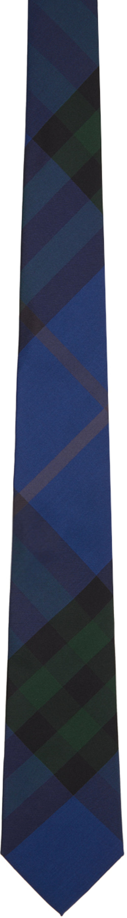 Burberry Blue Check Silk Tie