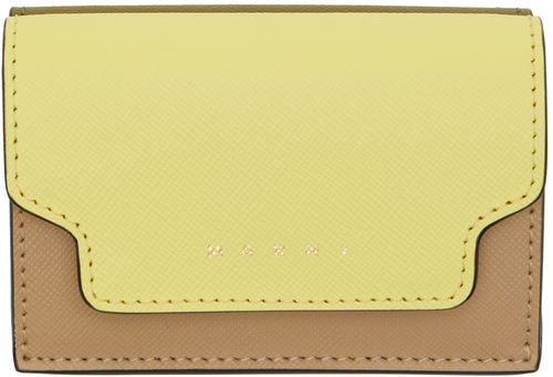 Marni Yellow & Khaki Saffiano...