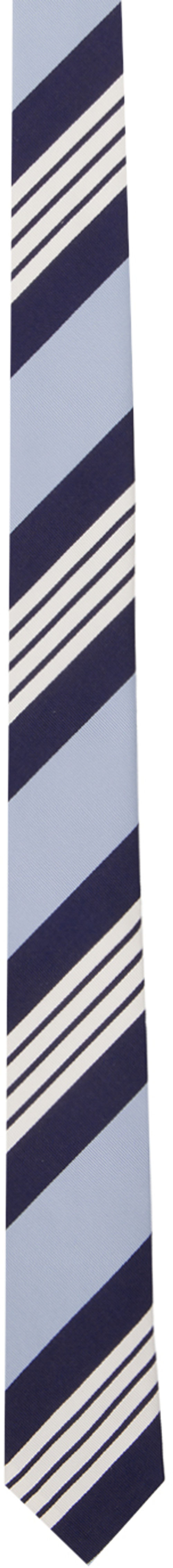 Thom Browne Blue 4-Bar Tie