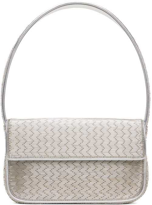 Staud Silver Tommy Beaded Bag