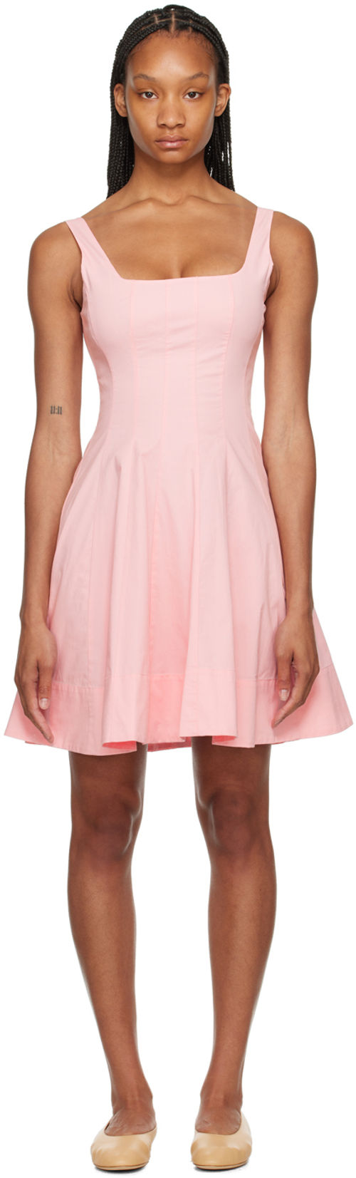 Staud Pink Wells Minidress