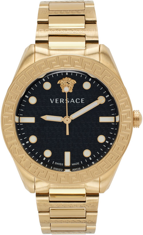 Versace Gold Greca Dome Watch