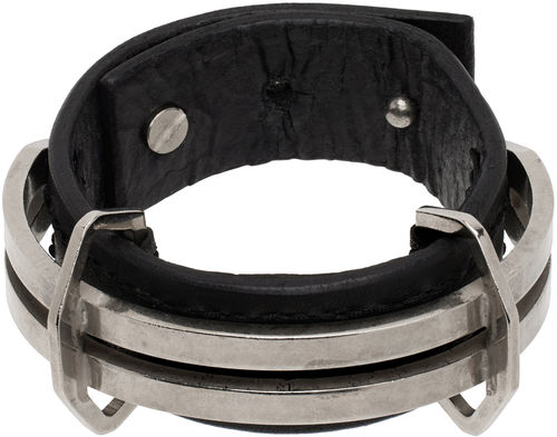 Julius Black Leather Bracelet