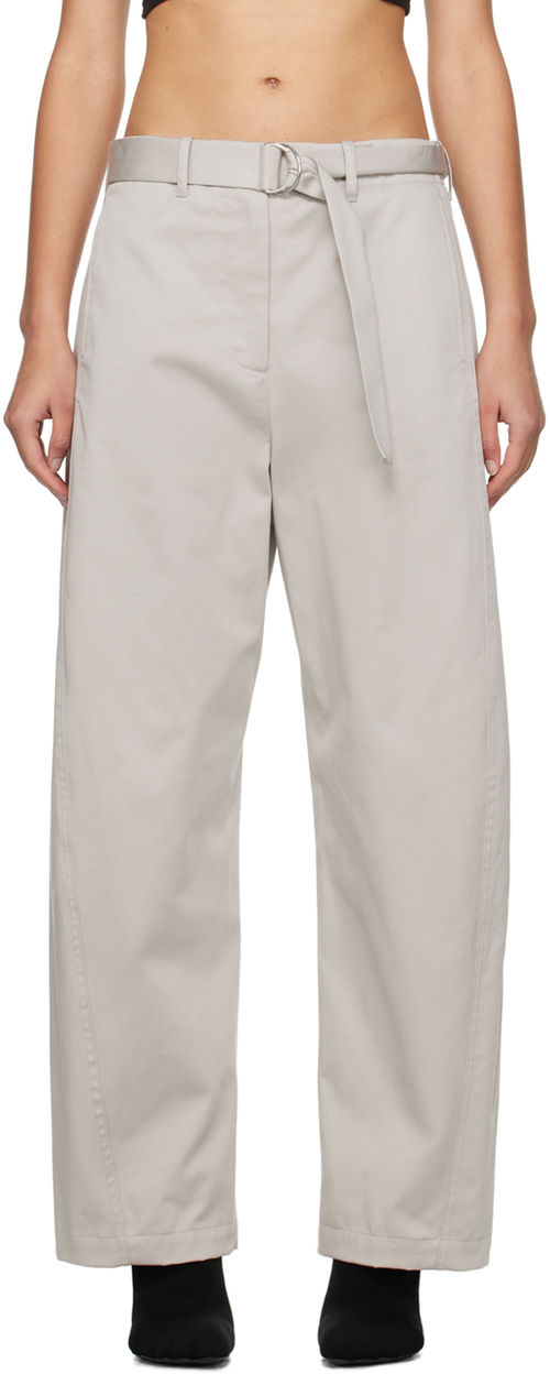 MSGM Gray Parachute Trousers