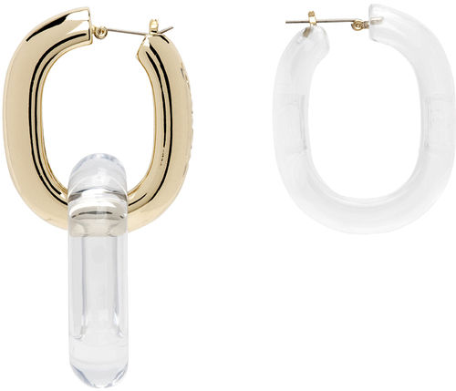 sacai Gold Big Chain Earrings