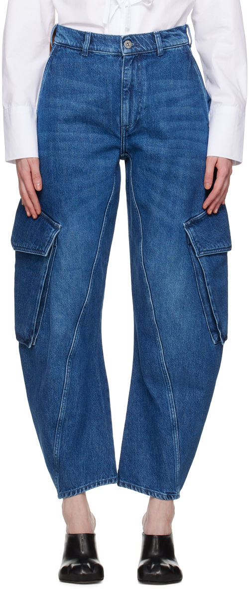 JW Anderson Blue Twisted Jeans