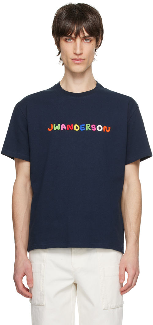JW Anderson Navy Embroidered...