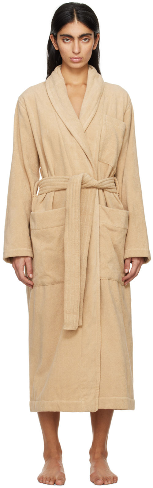 Tekla Beige Classic Bathrobe