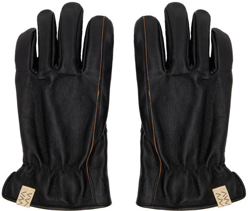 visvim Black Leather Gloves