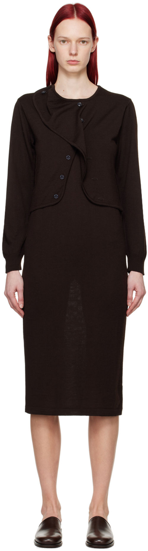 LEMAIRE Brown Layered Midi...