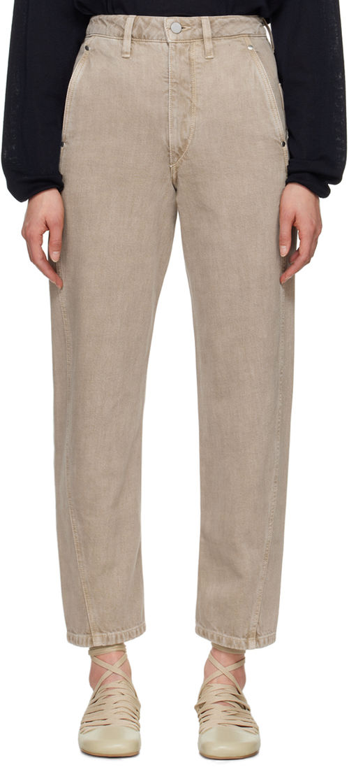 LEMAIRE Beige Twisted Jeans