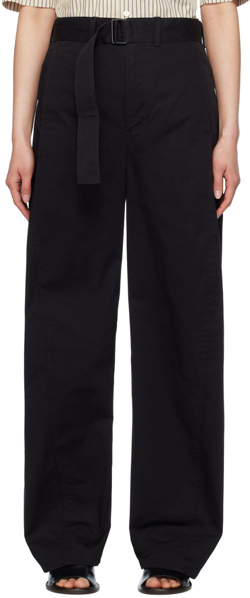 LEMAIRE Black Twisted Trousers