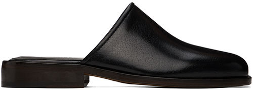 LEMAIRE Black Square Mules