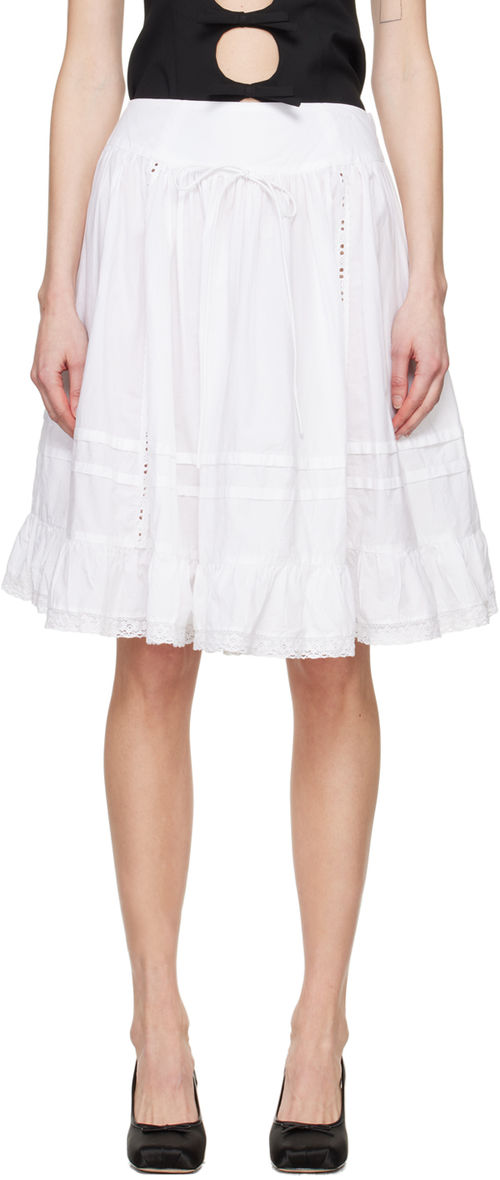 Sandy Liang White Calico Midi...