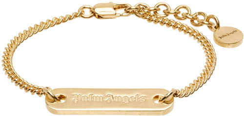 Palm Angels Gold Logo Plate...