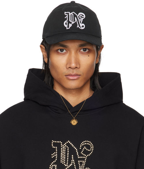 Palm Angels Black Monogram Cap